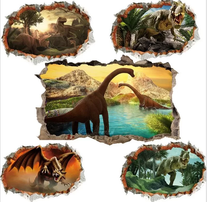 3D tapeta | samolepka na zeď dinosauři