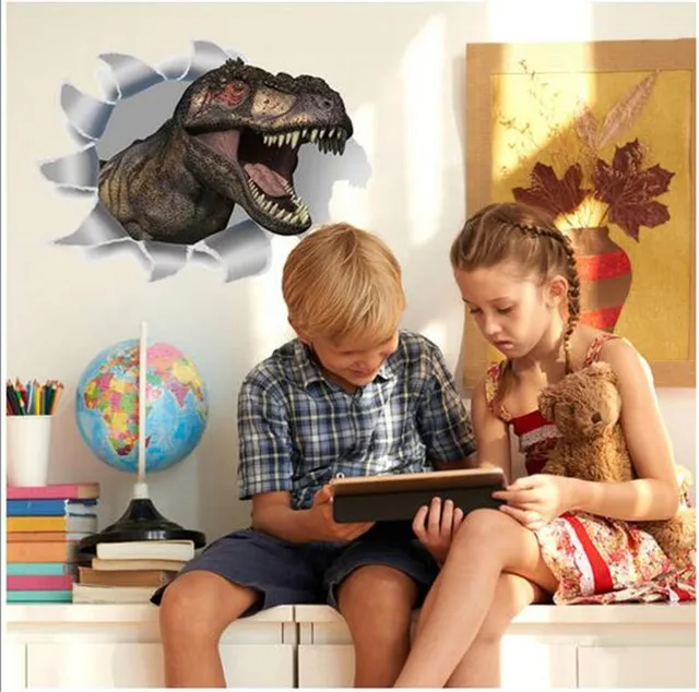3D tapeta | samolepka na zeď dinosauři - 16 (30 x 20 cm)