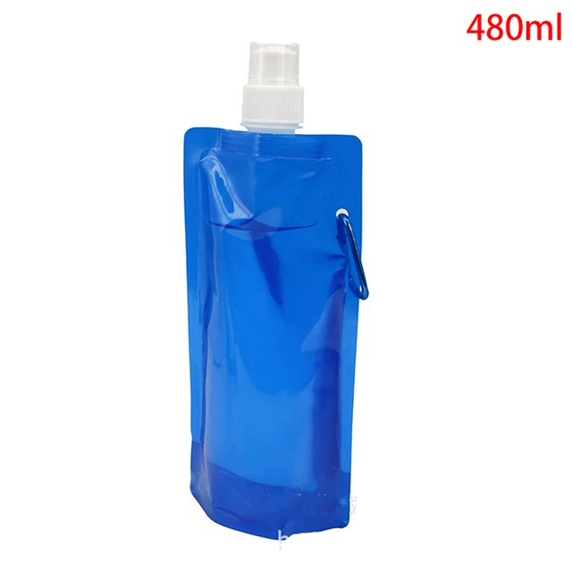 Skládací láhev | cestovní flaška na pití, 480 ml - modrý