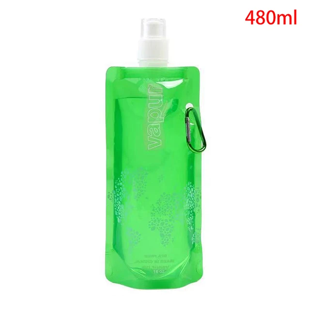 Skládací láhev | cestovní flaška na pití, 480 ml - Zelená