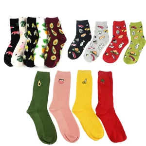 Vysoké ponožky | barevné ponožky – potisk, univerzální velikost