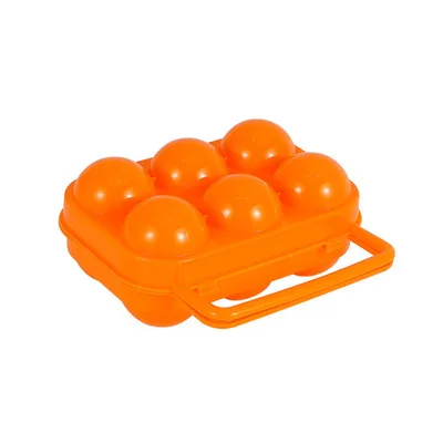 Cestovní obal na vejce | plastový box na vajíčka - Oranžový 6 vajec
