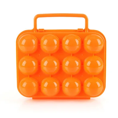 Cestovní obal na vejce | plastový box na vajíčka - Oranžový 12 vajec