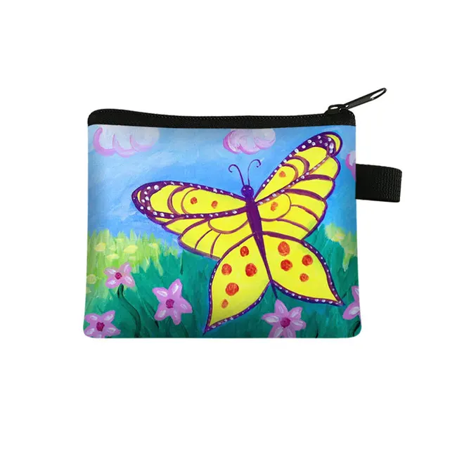 Dětská peněženka s potiskem motýlů - 03