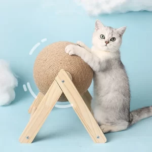Kočičí škrabadlo s sisalovým míčkem