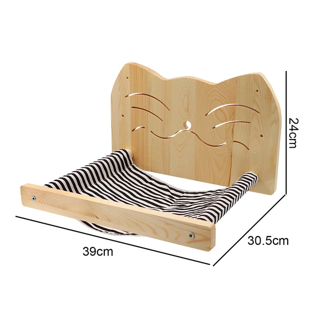 Dřevěný nábytek pro kočky | škrabadlo, houpačka, schody - Houpací síť 02