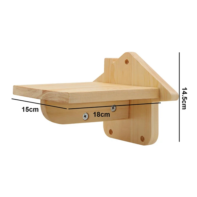 Dřevěný nábytek pro kočky | škrabadlo, houpačka, schody - nástěnná police 02