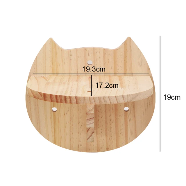 Dřevěný nábytek pro kočky | škrabadlo, houpačka, schody - nástěnná police 03