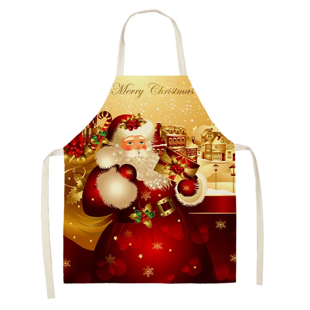 Vánoční zástěra s kapsami | kuchyňská zástěra - 2WQ-46377-122, dětská velikost 47 x 38 cm