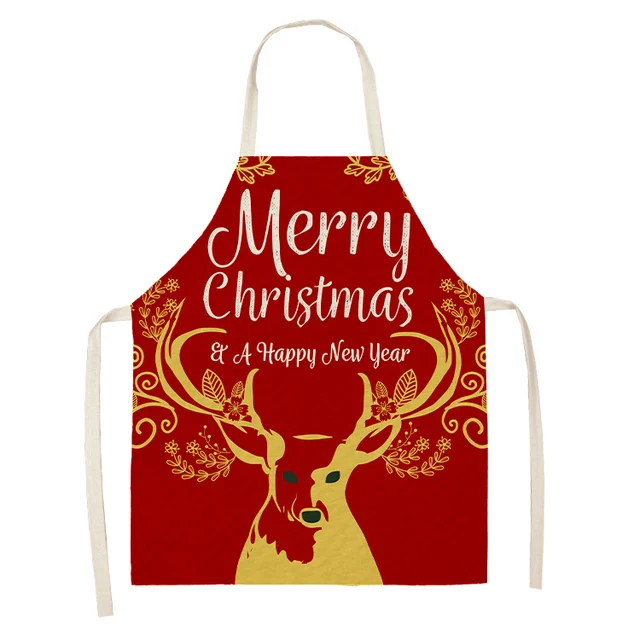 Vánoční zástěra s kapsami | kuchyňská zástěra - 2WQ-46377-123, dětská velikost 47 x 38 cm