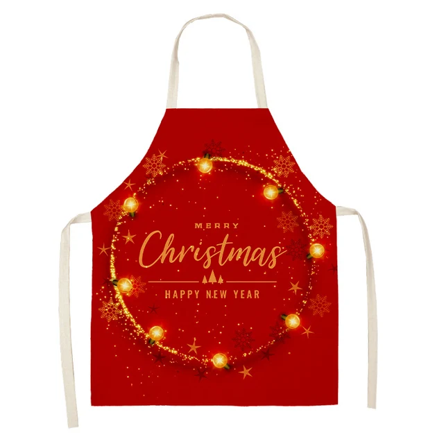 Vánoční zástěra s kapsami | kuchyňská zástěra - 2WQ-46377-130, dětská velikost 47 x 38 cm