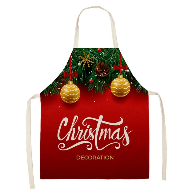 Vánoční zástěra s kapsami | kuchyňská zástěra - 2WQ-46377-114, dětská velikost 47 x 38 cm