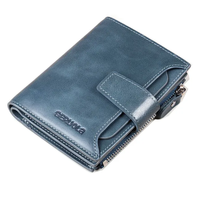 Pánská peněženka z pravé kůže - modrý