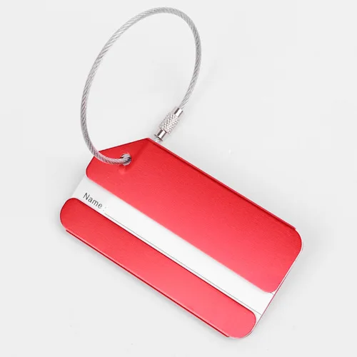 Hliníková cestovní visačka na kufr s ID štítkem - Červená 1