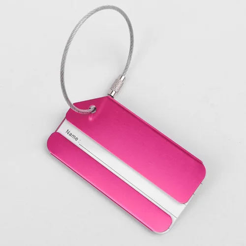 Hliníková cestovní visačka na kufr s ID štítkem - Růže