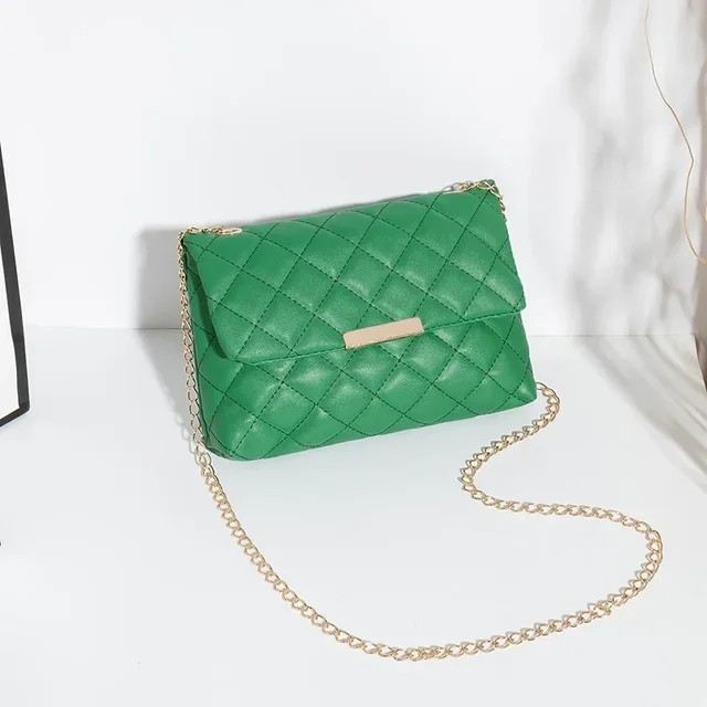 Vyšívaná luxusní dámská taška přes rameno - zelená taška
