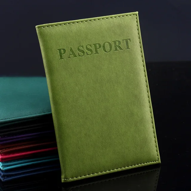 Koženkový cestovní obal na doklady a karty - Zelená
