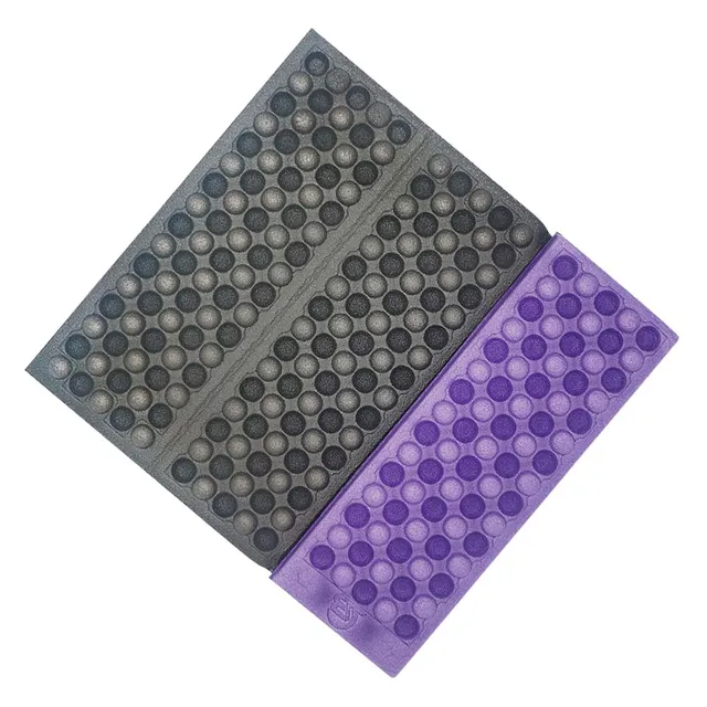 Podložka na sezení | skládací karimatka, 40 x 28 cm - černá fialová 4násobná