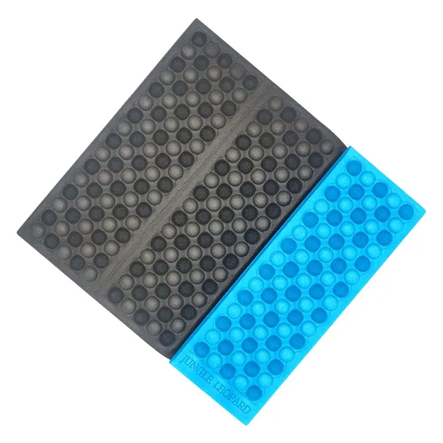 Podložka na sezení | skládací karimatka, 40 x 28 cm - černá modrá 4násobná