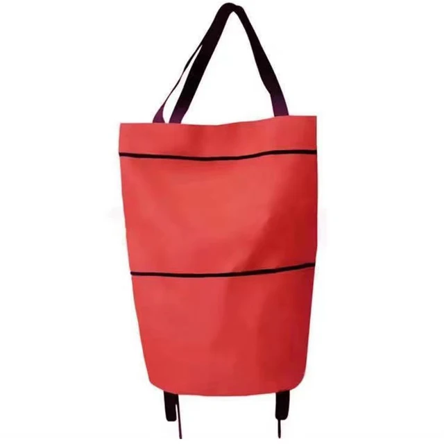 Nákupní taška | taška na kolečkách - červená
