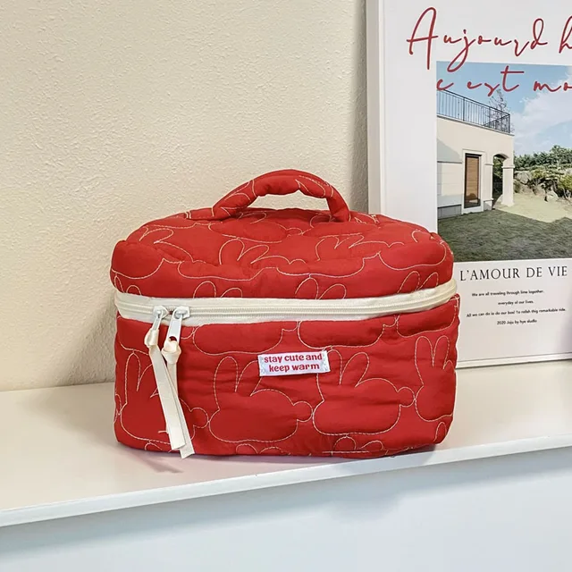 Cestovní kosmetická taška - Překlopte červenou