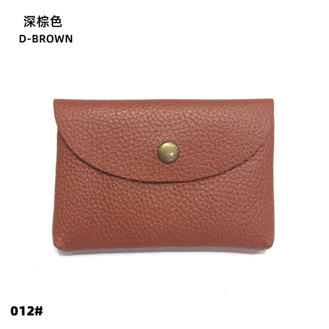 Elegantní minimalistická dámská peněženka - tmavě hnědá