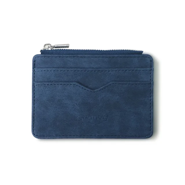 Pánská slim peněženka z umělé kůže - modrý