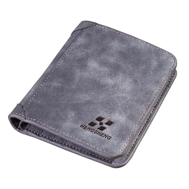 Pánská kožená peněženka - Vertikální-Modrá