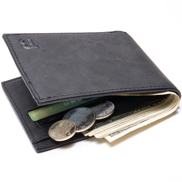 Pánská kožená peněženka - Modrá1