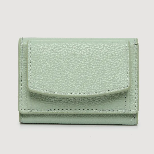 Dámská kožená peněženka s kapsou na mince - Zelená