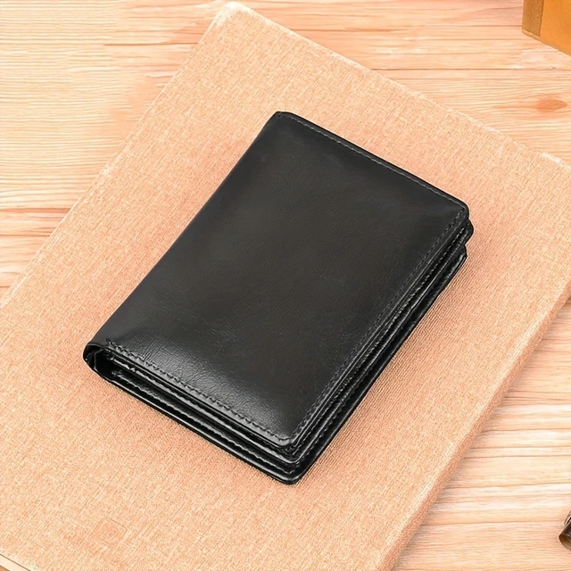 Objemná pánská peněženka z umělé kůže - Černá