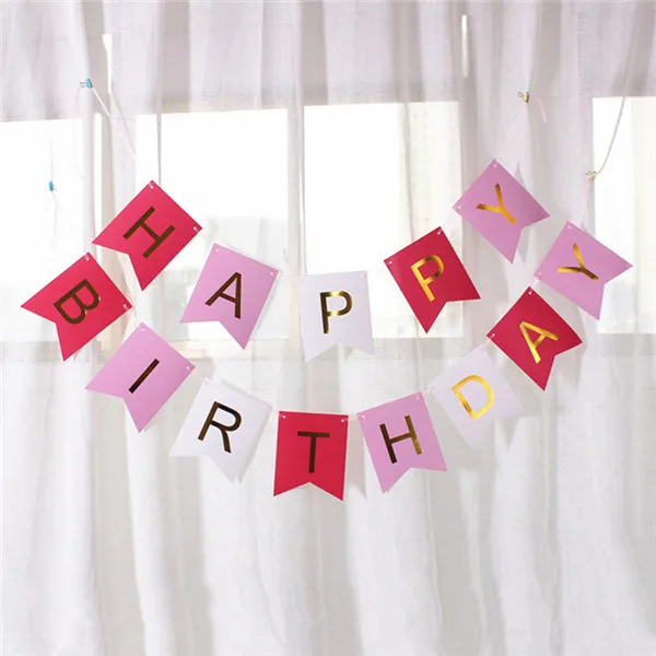 Narozeninová výzdoba | girlanda Happy Birthday - 3 m - Vícebarevná