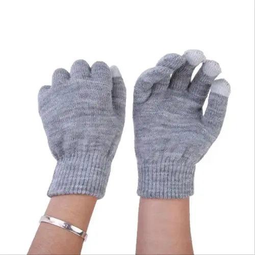 Rukavice zimní | dotykové rukavice - Šedá