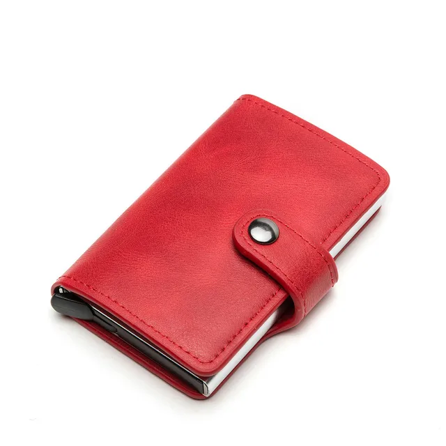 Kvalitní pánská peněženka z umělé kůže - Červené
