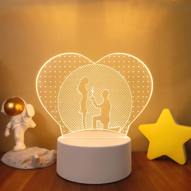 Dekorace do bytu | LED noční světlo, 3D lampa - 11