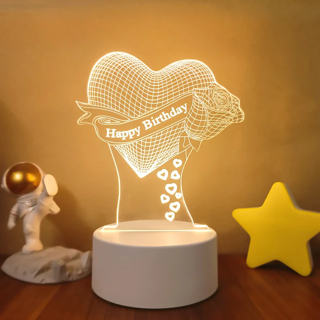 Dekorace do bytu | LED noční světlo, 3D lampa - 20