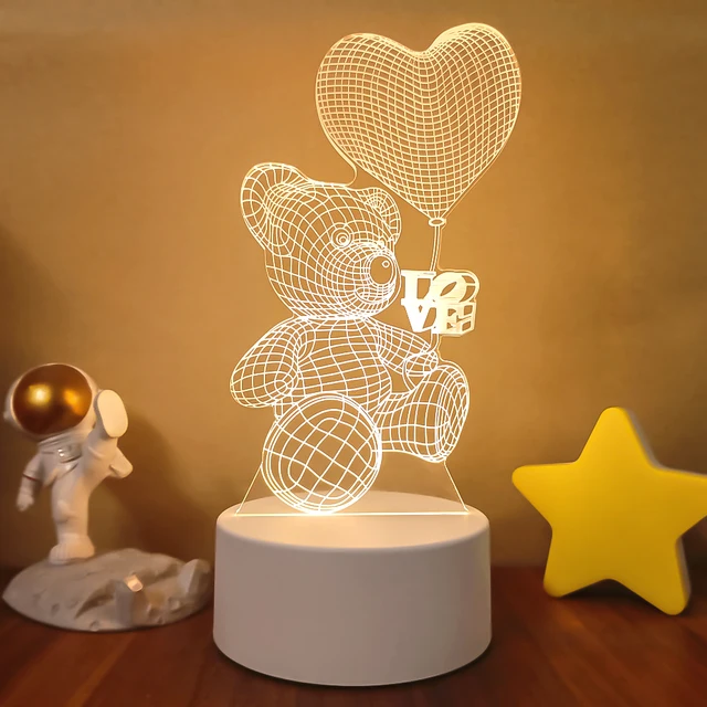 Dekorace do bytu | LED noční světlo, 3D lampa - 26