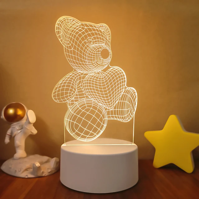 Dekorace do bytu | LED noční světlo, 3D lampa - 09