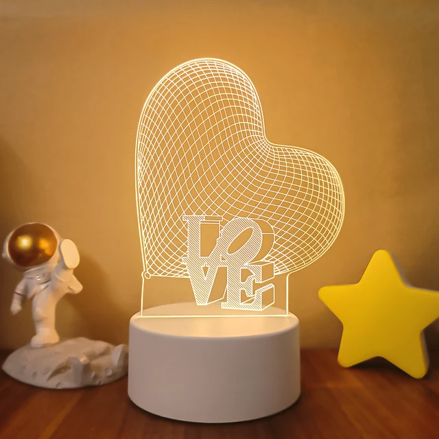 Dekorace do bytu | LED noční světlo, 3D lampa - 10