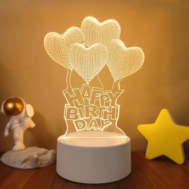 Dekorace do bytu | LED noční světlo, 3D lampa - 01