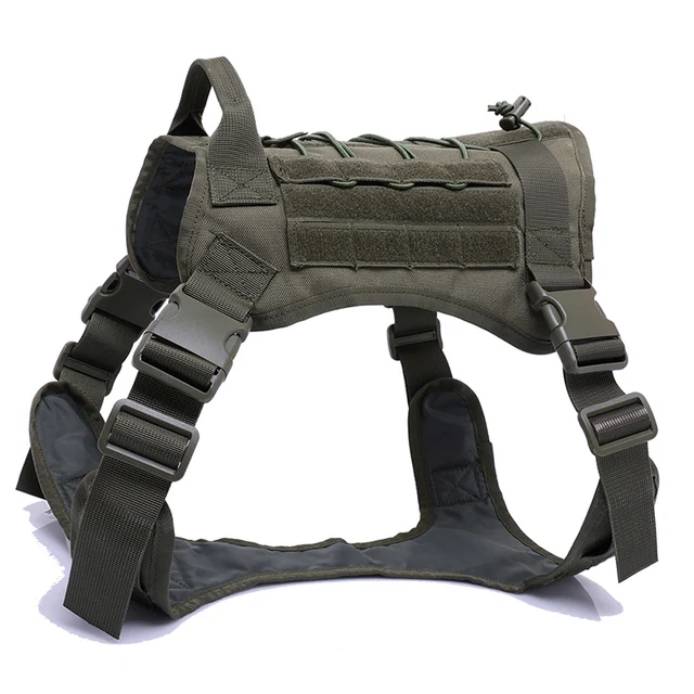 Taktický postroj pro psy s vodítkem - Ranger Green Harness, XL