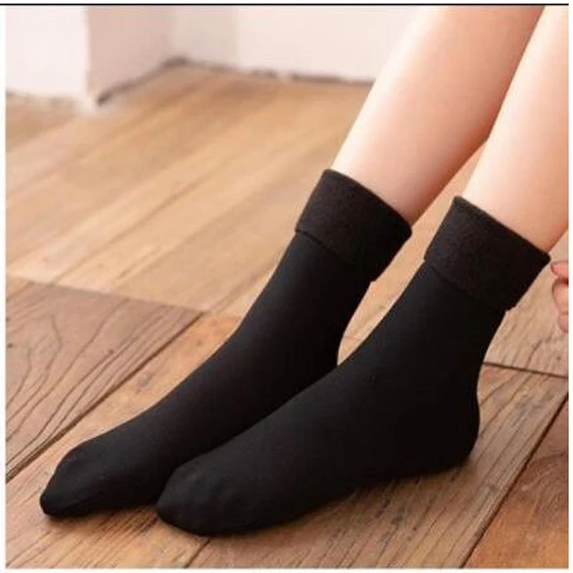 Teplé zimní dámské ponožky | podkolenky, nadkolenky - Černá