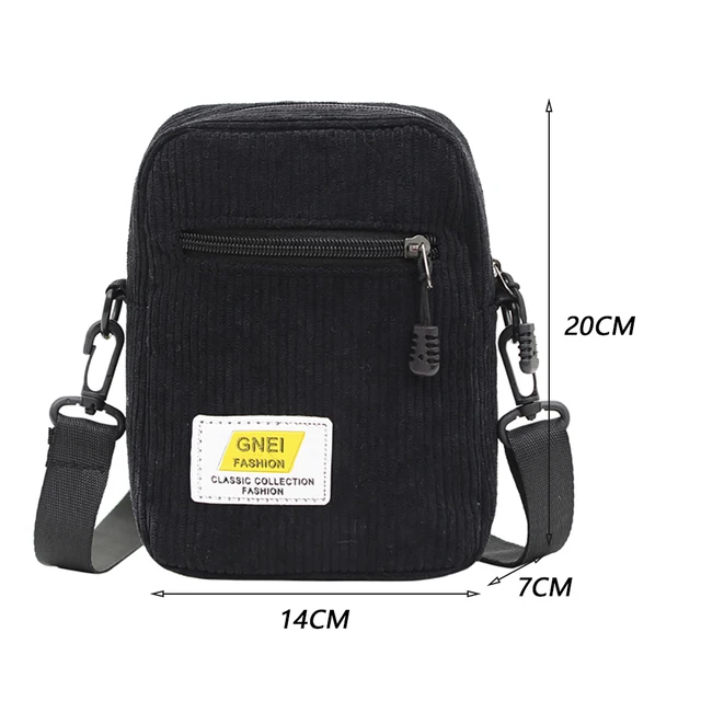 Unisex jednoduchá kabelka - Černá-1