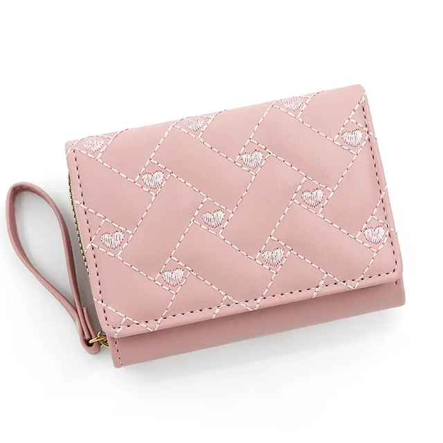 Luxusní malá dámská peněženka - růžový