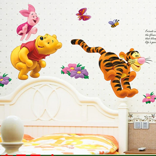 Dětská tapeta | samolepka na zeď Medvídek Pú s kamarády 3D - LA5009