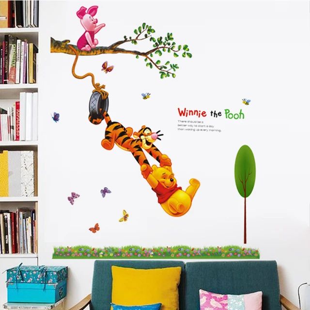 Dětská tapeta | samolepka na zeď Medvídek Pú s kamarády 3D - LA6017