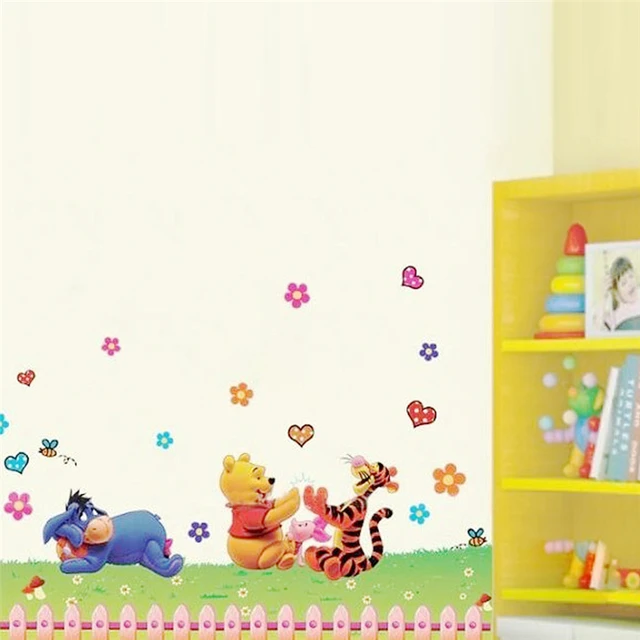 Dětská tapeta | samolepka na zeď Medvídek Pú s kamarády 3D - PB992