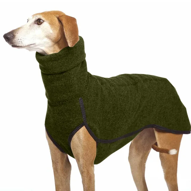 Zimní svetr pro velké psy - Tmavě zelená, S