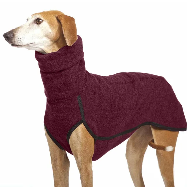 Zimní svetr pro velké psy - burgundské, XL