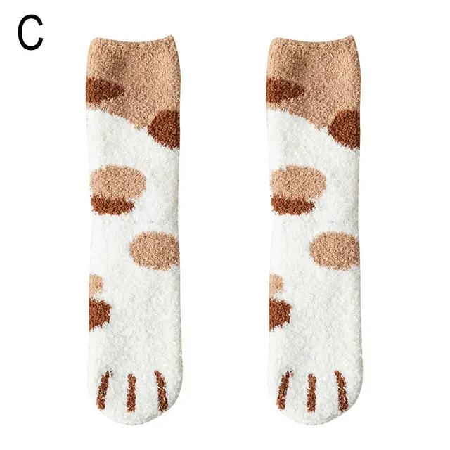Teplé ponožky | kočičí ponožky, 1 pár - C